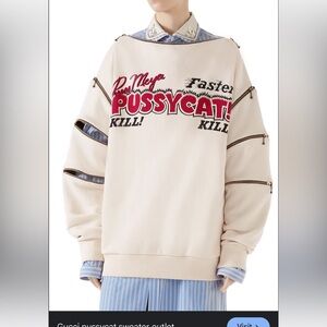 Gucci Sweatshirts‎ Mens Zipper Pussycat Kills Lg